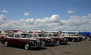 Sheila & Barrie Hope's ZB Magnette lined up with others in the Register parking area
